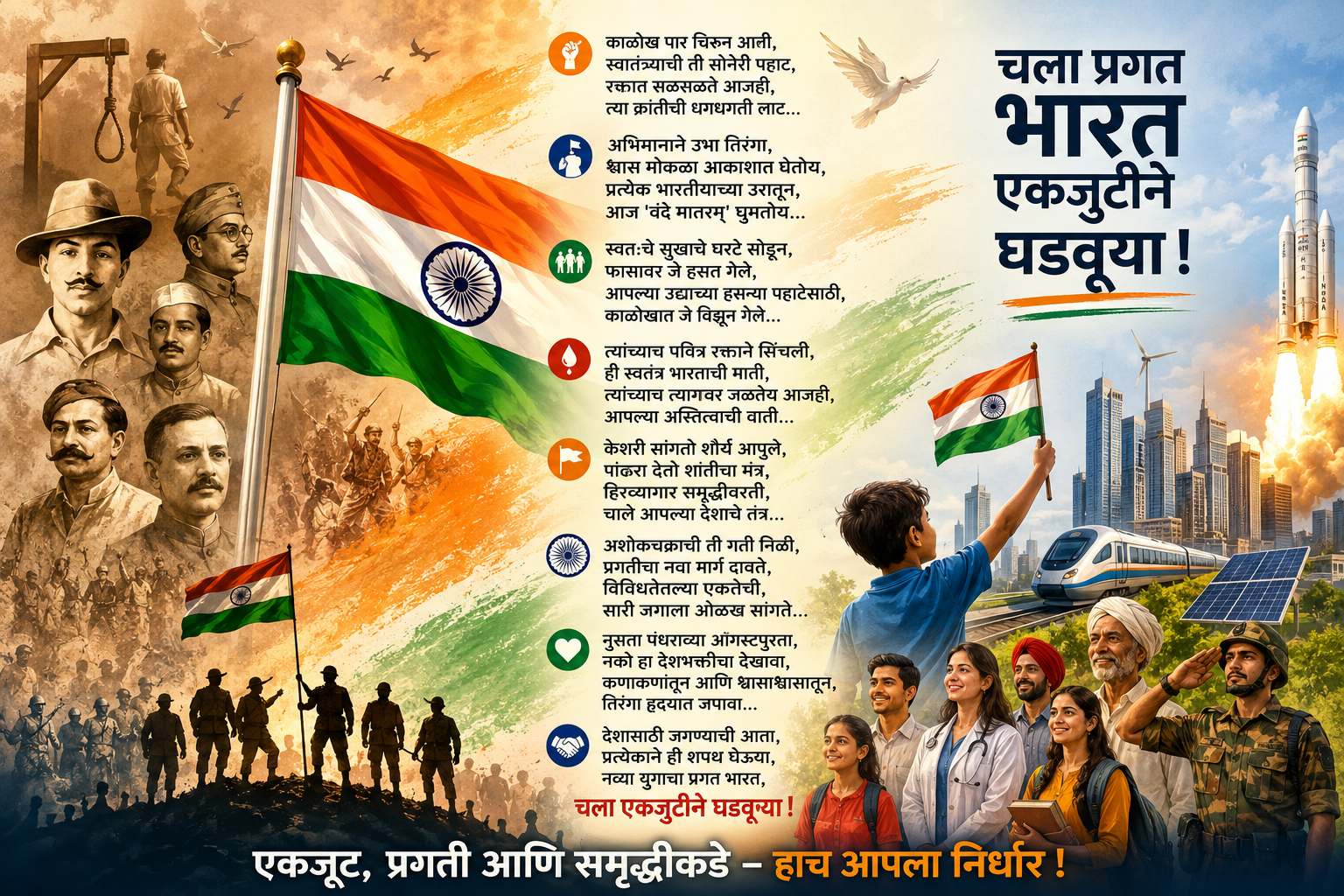 चला प्रगत भारत एकजुटीने घडवूया!